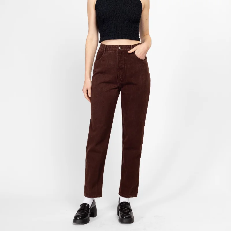 Stylish Wear Cozy Stylish Wear Small 80s Chocolate Brown High Waisted Jeans 27"