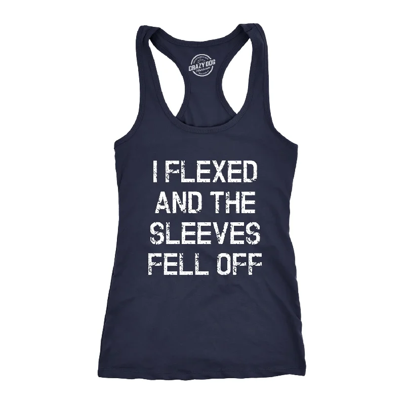 Minimal Comfort Soft Street Fashion I Flexed And The Sleeves Fell Off Women's Tank Top