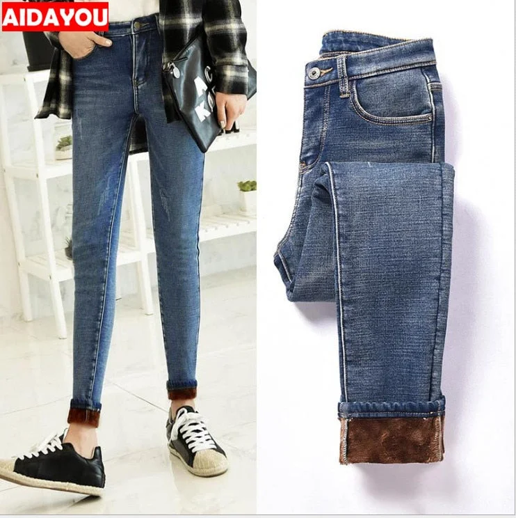 Cozy Fit Wear Chic and Comfortable Pieces Women's Fleece Jeans  Relaxed Straight Leg Boyfriend Flannel Jean Pants Fleece Lined Stretch Warm Jeggings ouc641