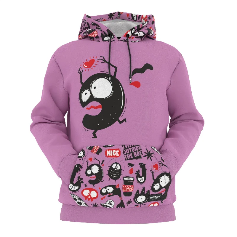 Sporty Elegance Soft Street Fashion Crazy Monsters Hoodie