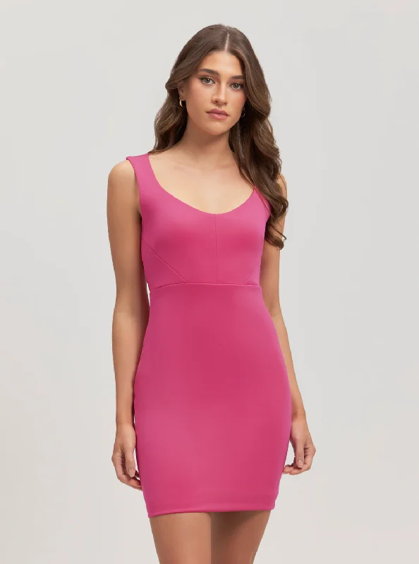 Breezy Comfort Comfortable Chic Fashion Eco Pink Short Sleeve Rae Mini Dress