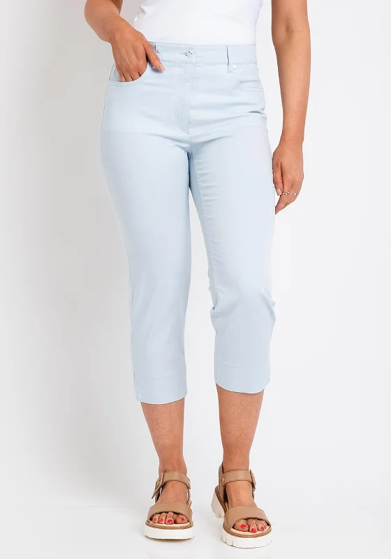 Easygoing Fashion Simple Comfort Choices Zerres Cora Cropped Slim Comfort Jeans, Dusty Blue