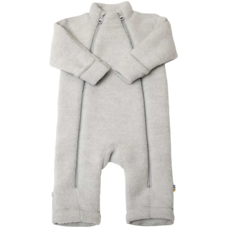 Soft Clothing Stylish Relaxed Pieces Joha Wool Silver Melange Overalls