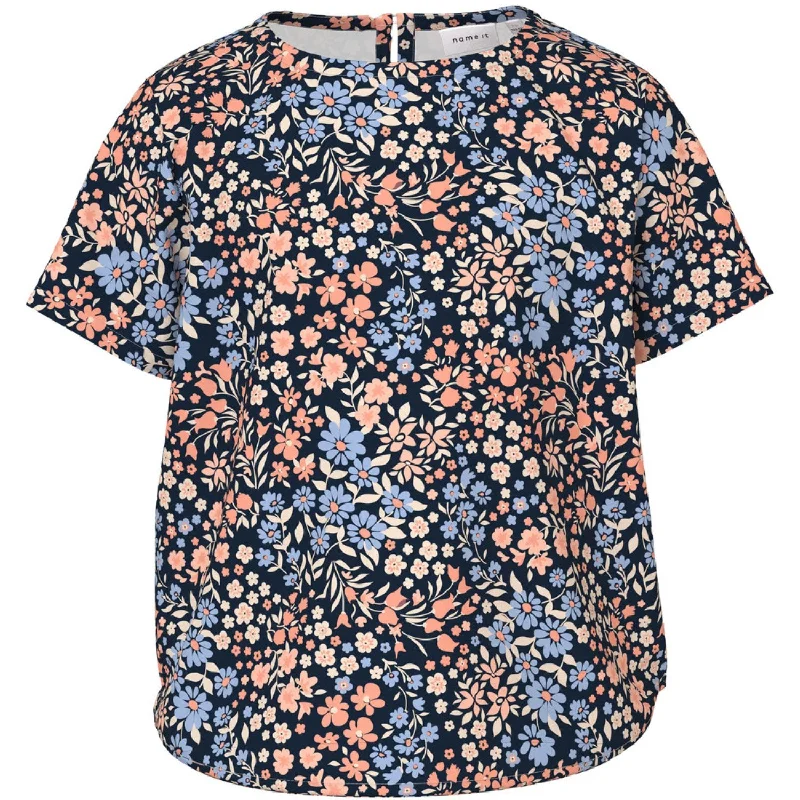 Cozy Dress Affordable Soft Fit Name It Dark Sapphire Flower Power Vinaya T-Shirt