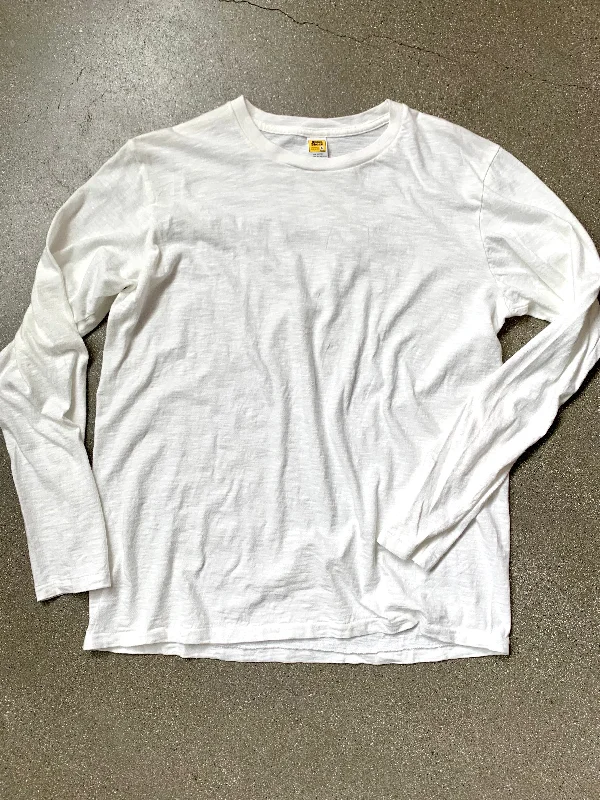 All-Day Wear Warm Comfortable Fits Velva Sheen White Regular Long Sleeve T Shirt