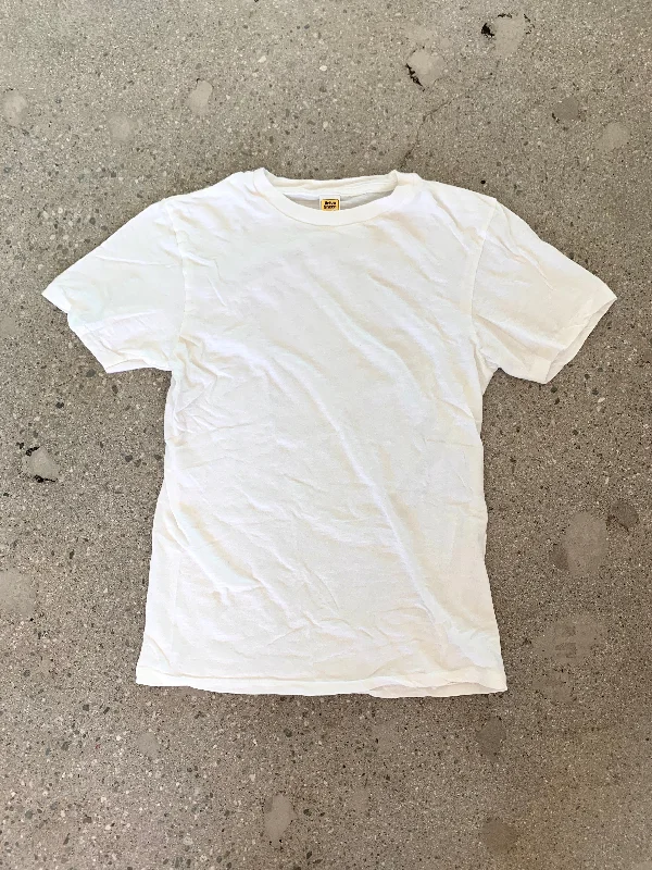 Soft Clothing Effortless Cozy Wear Velva Sheen White Rolled T-Shirt