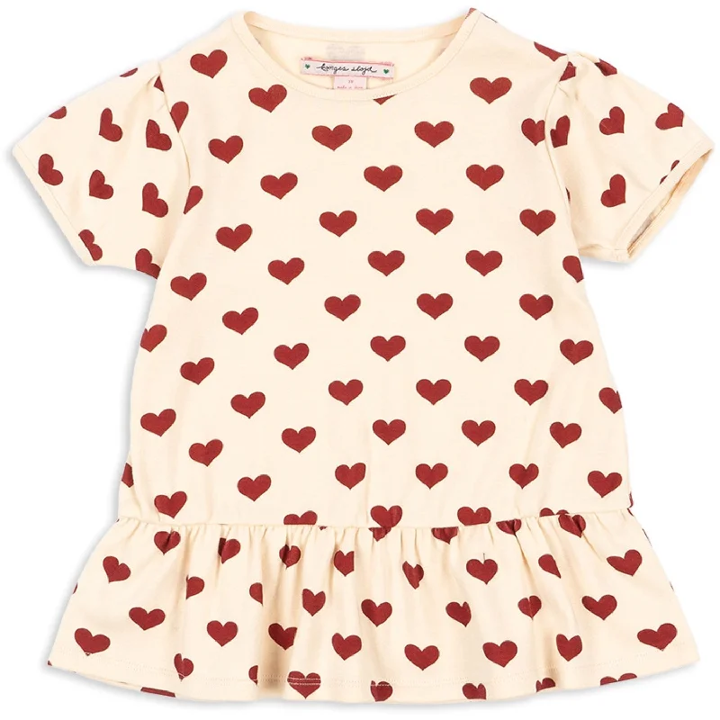 Easy Style Simple Cozy Pieces Konges Sløjd Amour Rouge Classic Tee GOTS