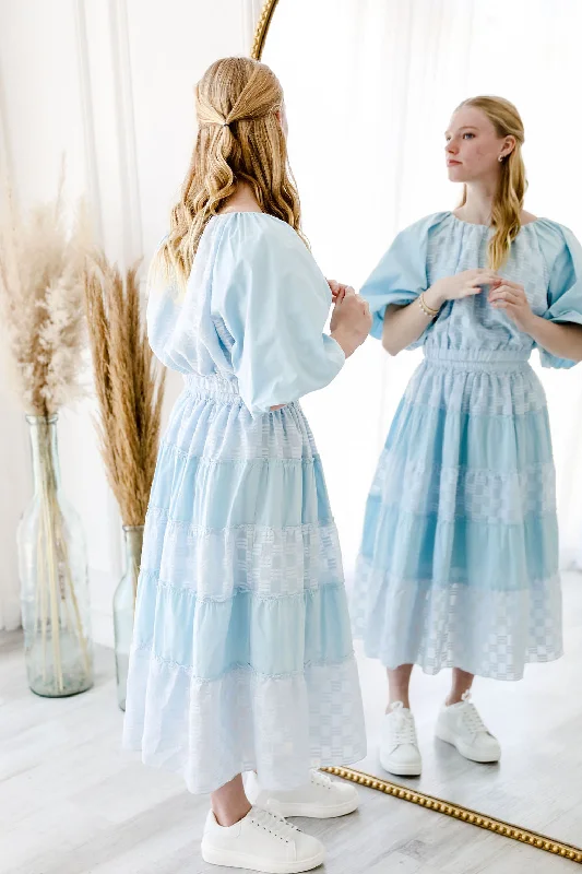 Relaxed Fit Chic and Comfortable Pieces 8M220-Light blue