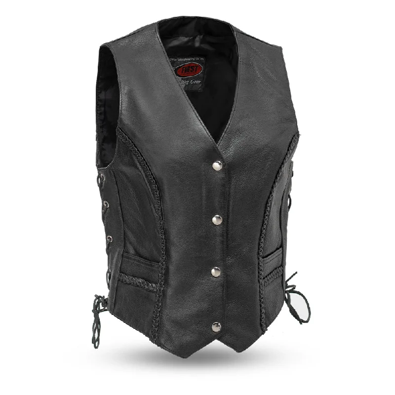 Weekend Wear Soft Cozy Wear Trinity Women's Motorcycle Western Style Leather Vest