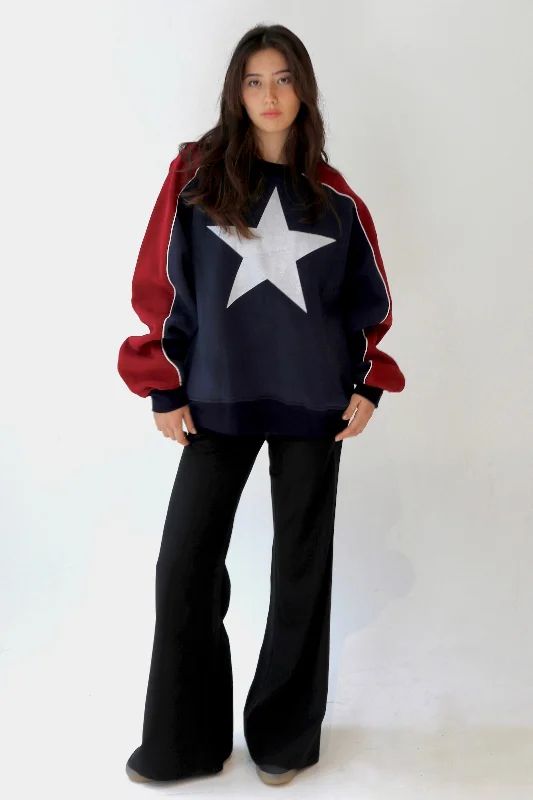 Relaxed Fashion Soft Day-to-day Looks SCG MADE | 90s Star Print Oversized Jumper