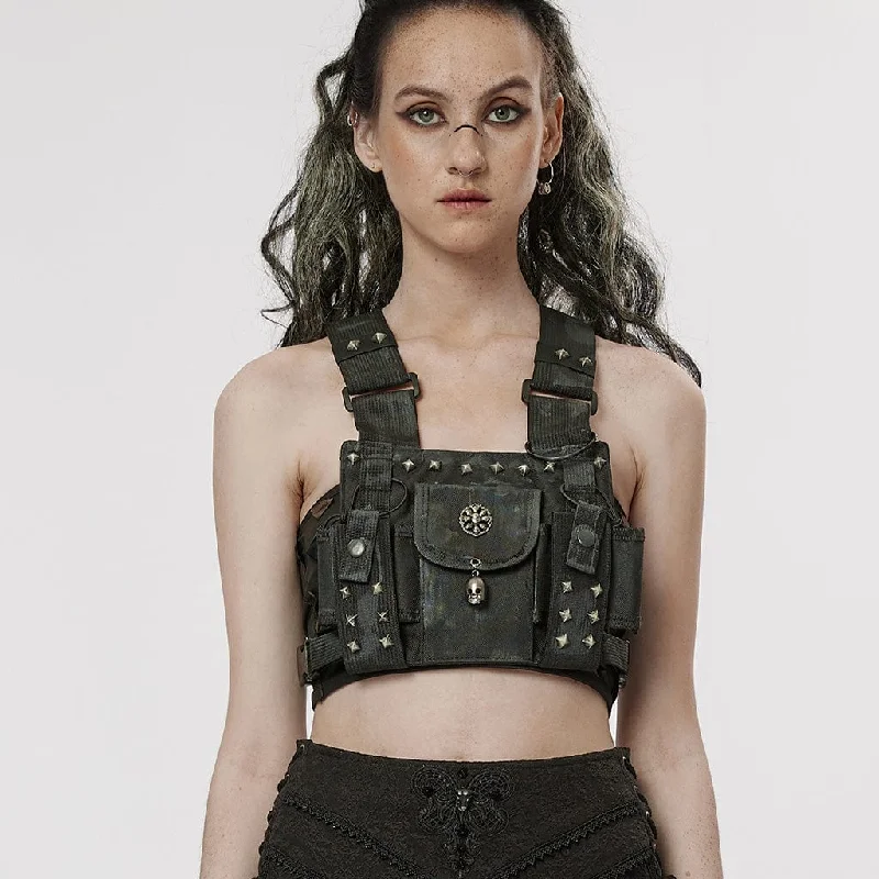 Trendy Casuals Affordable Cozy Style Women's Punk Rivets Skull Strap Bag