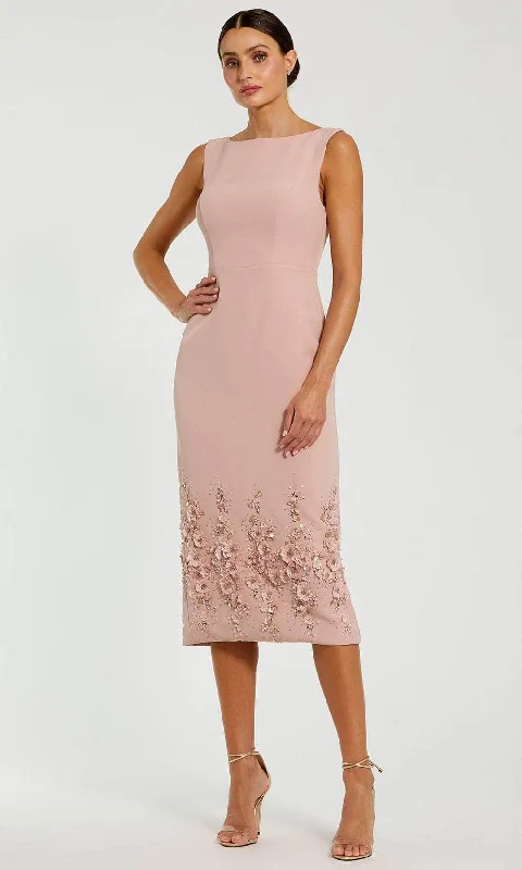 Cozy Sweaters Cozy Layering Pieces Mac Duggal 11853 - Floral Mesh Gown with Cap Sleeves