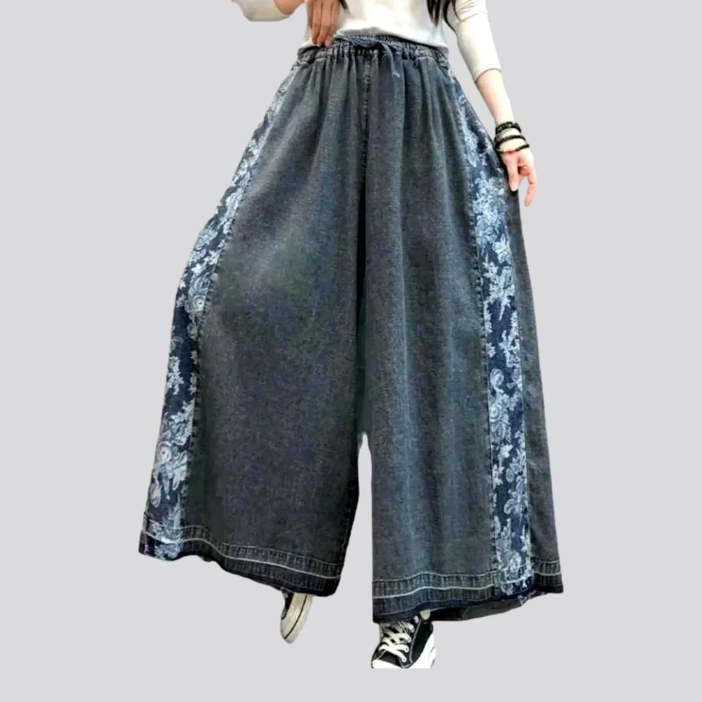 Easygoing Style Comfortable Wear Choices Culottes women's denim pants