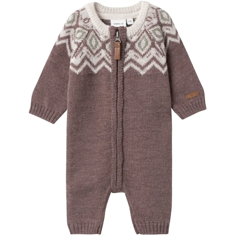 Chic Lounge Trendy Warm Pieces Name it Peppercorn Wriss Wool Knit Jumpsuit
