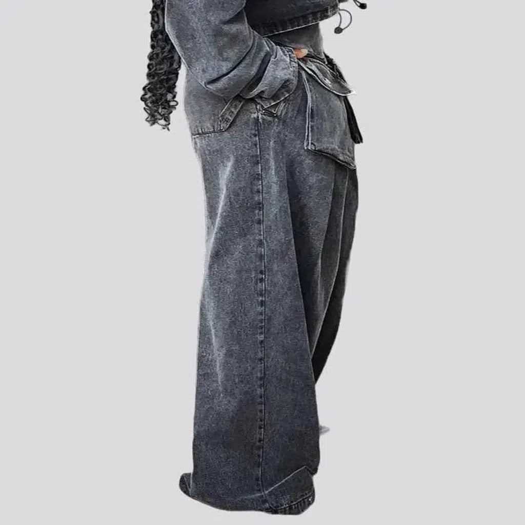 Smart Comfort Practical Chic Pieces Voluminous baggy jeans
 for women