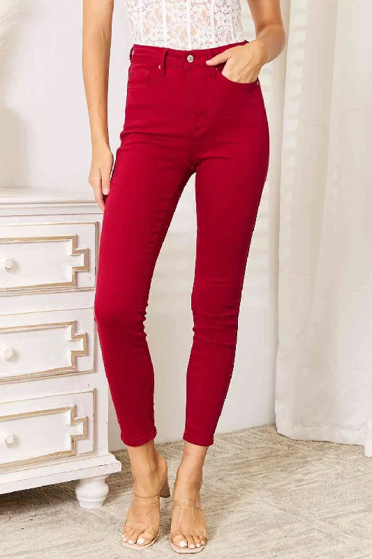 Effortless Wear Casual Soft Fit Judy Blue Full Size High Waist Tummy Control Skinny Jeans