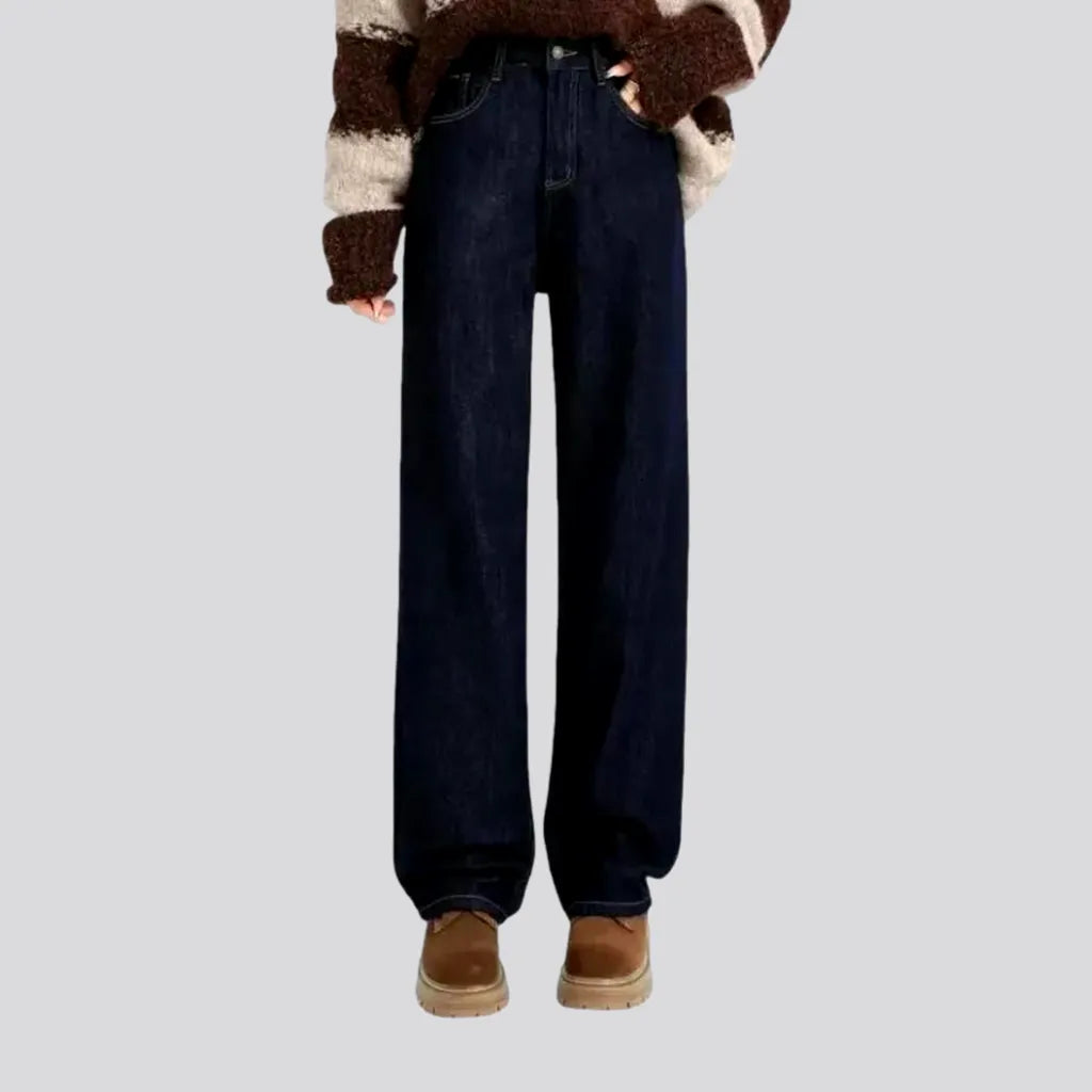 Comfy Chic Soft Chic Apparel Insulated straight-leg jeans for ladies
