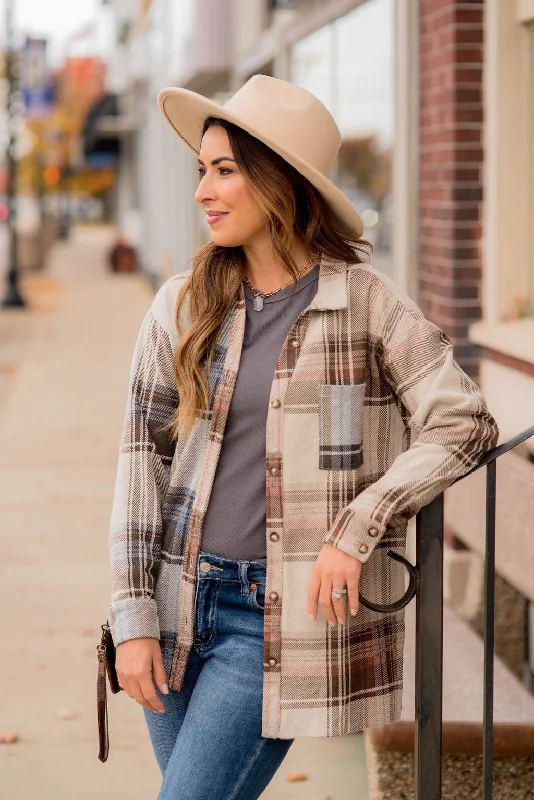Simple Elegance Trendy Cozy Wearables Wishful Thinking Plaid Button Up