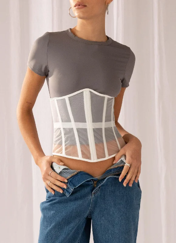 Soft Wear Comfortable Wardrobe Pieces Higher Love bustier - White