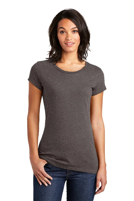 Trendy Casuals Stylish Relaxed Clothing District Womens Very Important Short Sleeve Crewneck T-Shirt - Heather Brown - Closeout