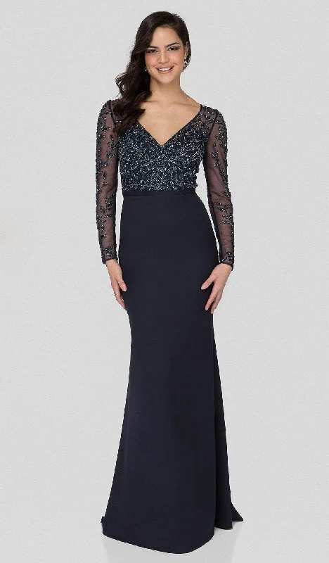 Sporty Elegance Cozy Chic Looks Terani Couture - 1912M9352 Trailing Foliage Illusion Trumpet Gown Sporty Elegance Cozy Chic Looks Terani Couture - 1912M9352 Trailing Foliage Illusion Trumpet Gown