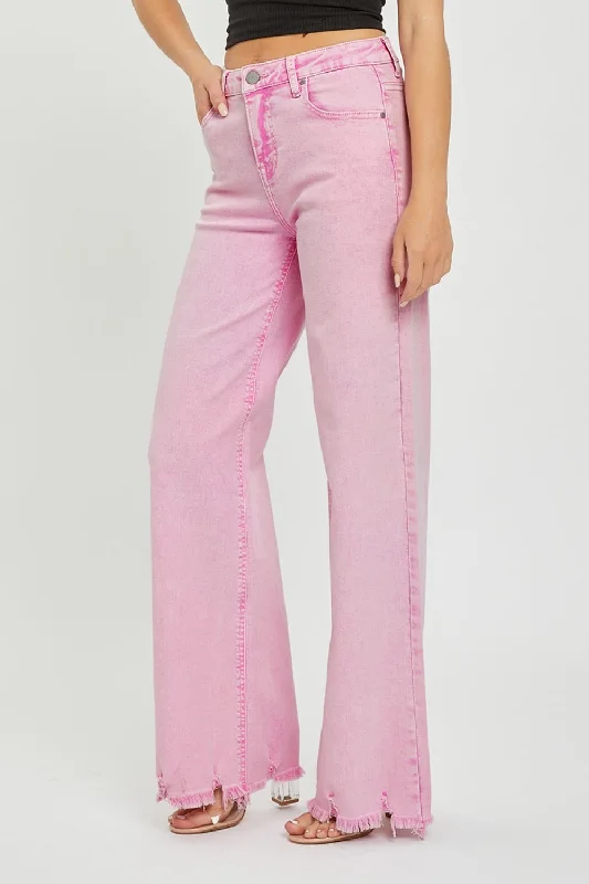 Relaxed Fit Soft Wearable Comfort RISEN High Rise Wide Leg Jeans