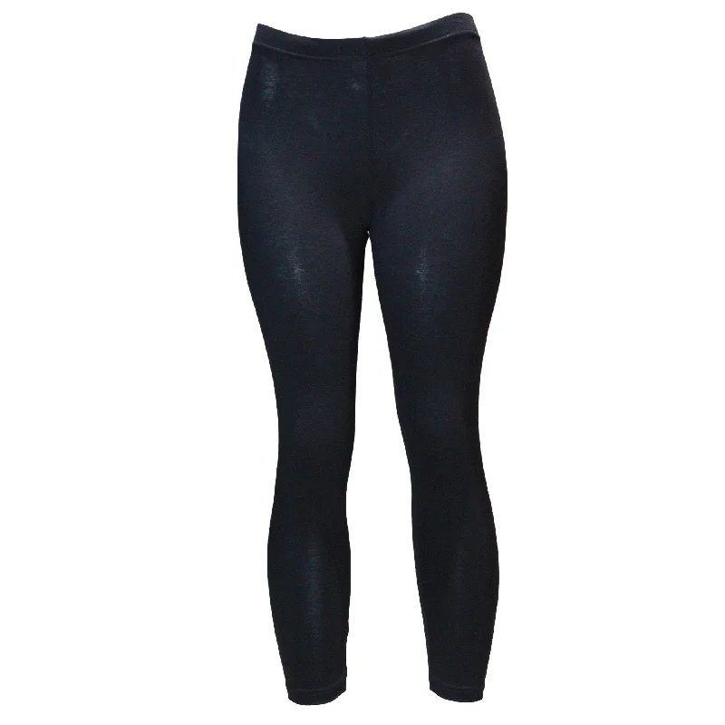 Comfy Chic Trendy Casual Comfort Black Cropped Legging
