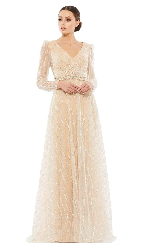 Light Fit Stylish Relaxed Pieces Mac Duggal Evening - 67859D Embellished V-Neck Dress