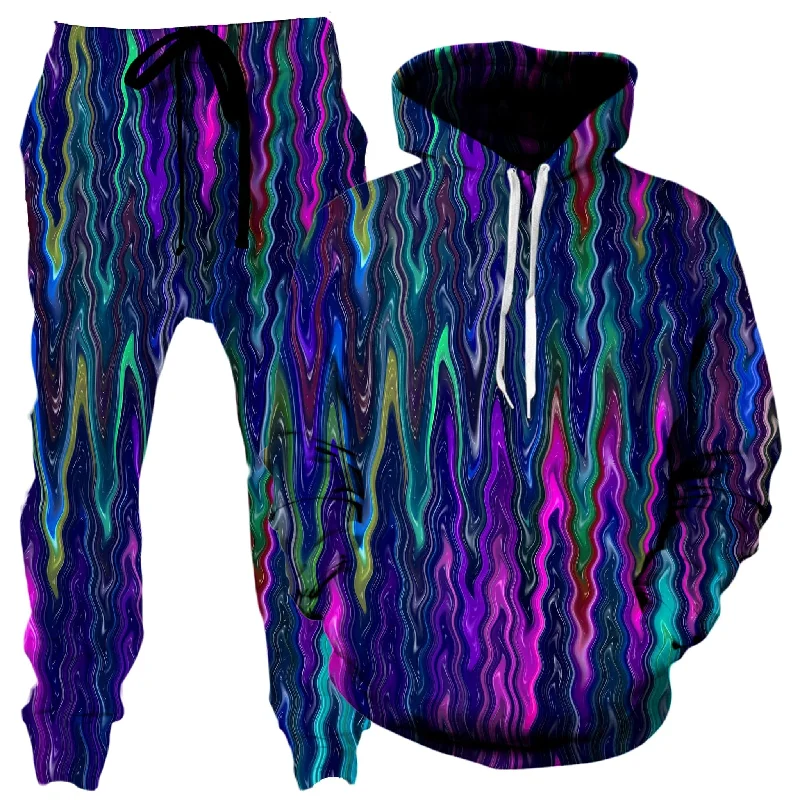 Soft Fabrics Warm Comfortable Fits Cosmic Vibrations Hoodie and Joggers Combo
