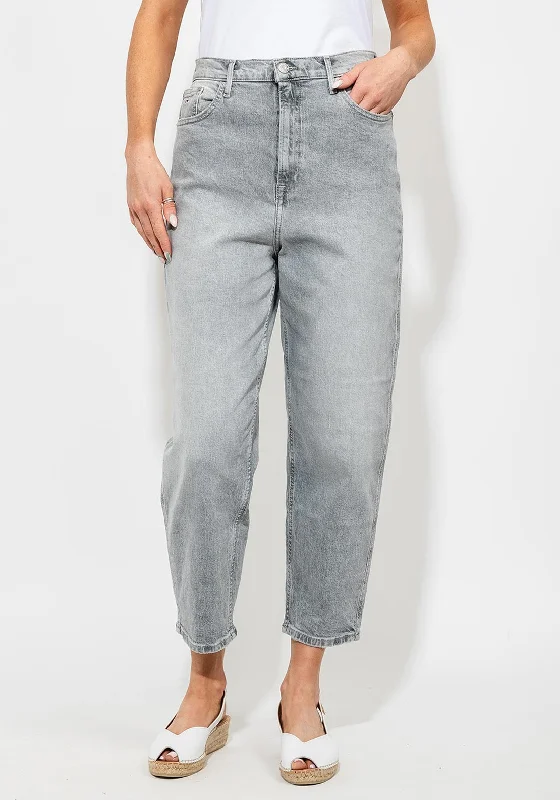 Comfortable Sweaters Trendy Streetwear Outfits Tommy Jeans Womens Callie High Rise Balloon Jeans, Denim Black