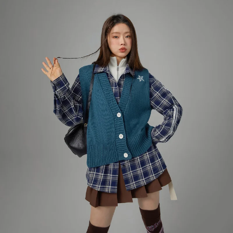 Cozy Outfit Effortless Fashion Options Revolves Around You Star Knit Vest
