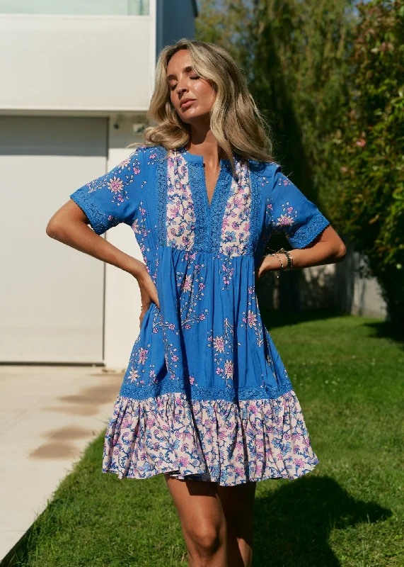 Chic Lounge Cozy Chic Styles Hailee Print Summer Mini Dress
