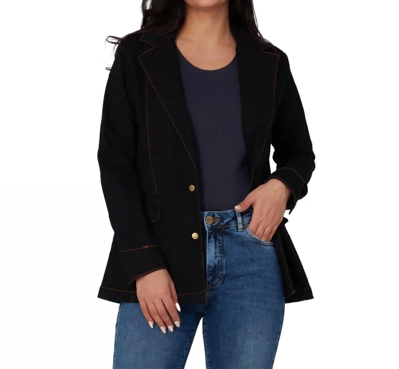 Smart Comfort Cozy Pieces Wear Monaco Fb Blazer In Forever Black