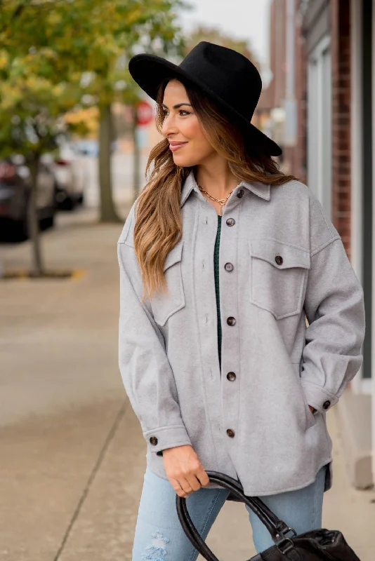 Chic Comfort Casual Soft Fit Everyday Shacket