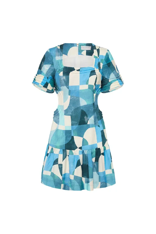 Warm Wear Affordable Soft Fit Mallorca Short Sleeve Mini Dress