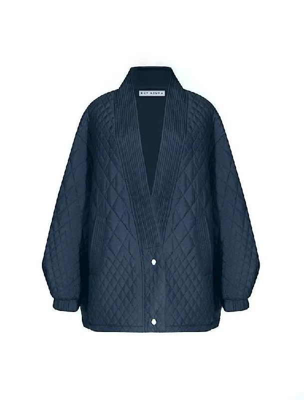 Casual Fit Chic and Comfortable Pieces Loose Fit Down Parka in Navy