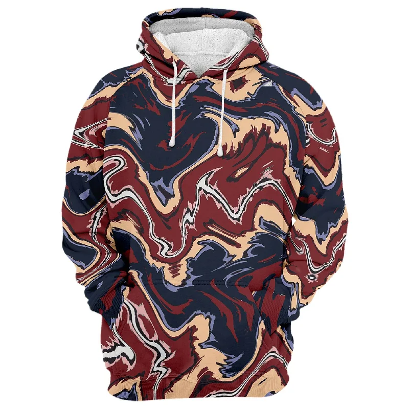 Elegant Wear Chic and Comfortable Pieces Abstract Brown Liquid Hoodie