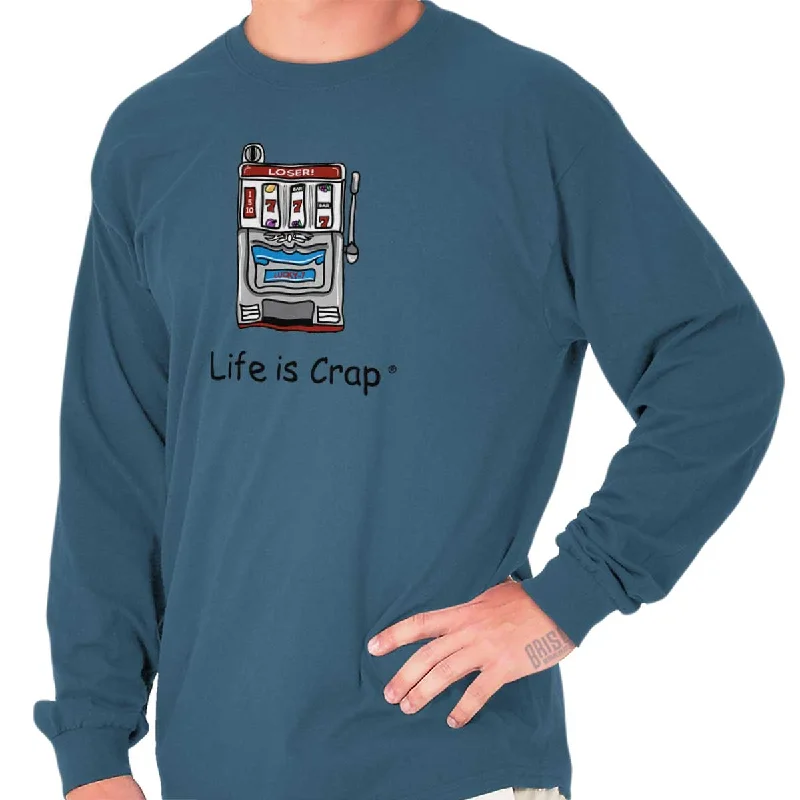Simple Style Trendy Soft Comfort Slot Machine Long Sleeve Tee