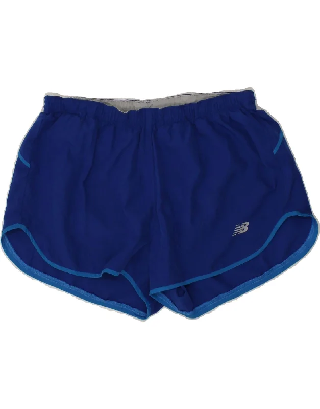 Weekend Comfort Practical Warm Clothing NEW BALANCE Womens Sport Shorts UK 10 Small  Navy Blue Polyester