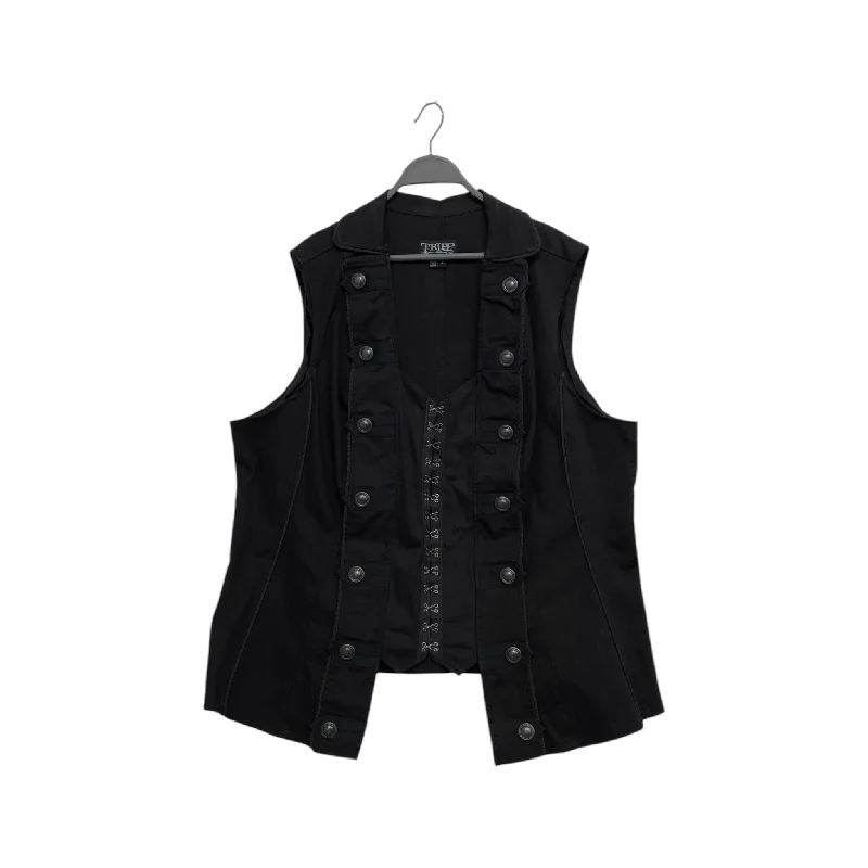 Breezy Comfort Streetwear Comfort Pieces TRIPP NYC/Waistcoat/4/Cotton/BLK/Buttons, Latches at center
