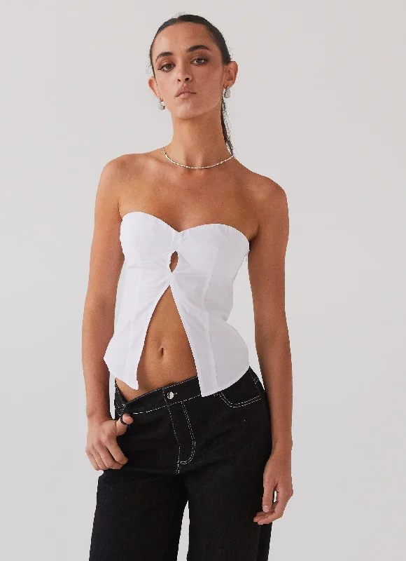 Comfortable Sweaters Trendy Street Comfort Wear French Press Top - White