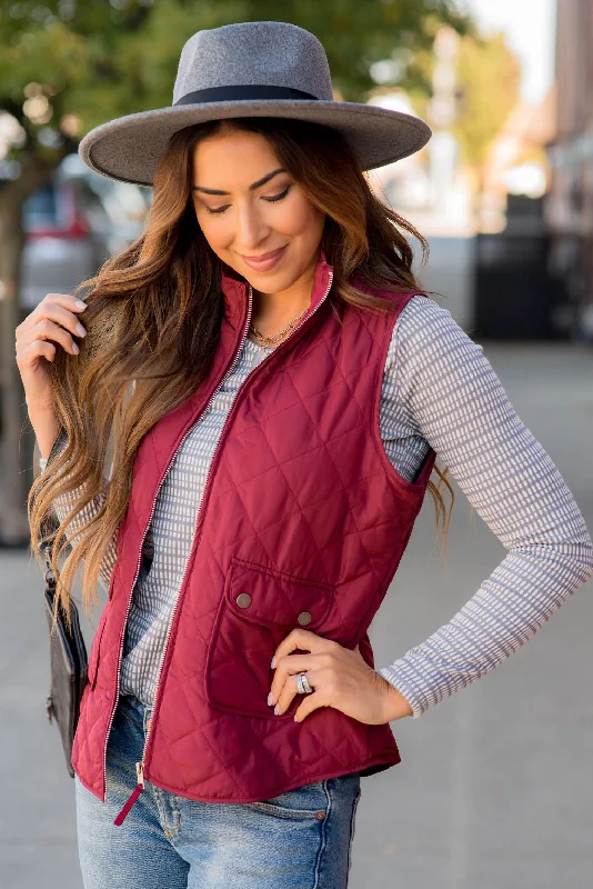 Cozy Fashion Casual Chic Options Matte Puffer Vest