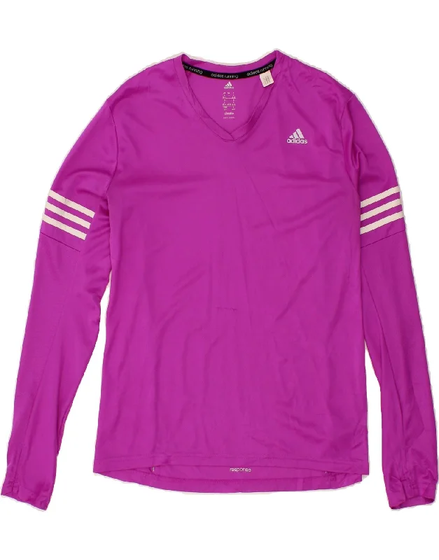 Smart Comfort Wear Simple Comfort Trends ADIDAS Womens Climalite Top Long Sleeve UK 16/18 Large Purple Polyester