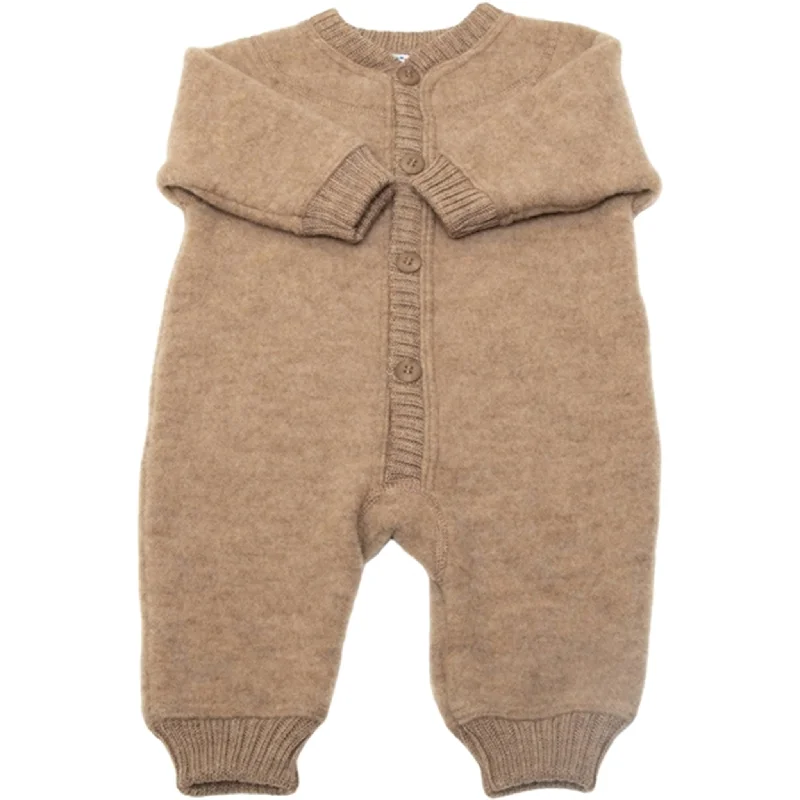 Cozy Vibes Comfy Layering Trends Joha Wool Beige Jumpsuit