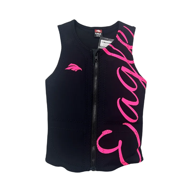 Versatile Outfits Relaxed Fashion Styles Women's Black Pro Logo Vest - Pink logo