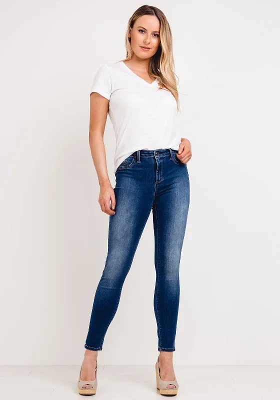 Timeless Comfort Simple Chic Options Tiffosi Womens Curvy One Size Jeans, Blue