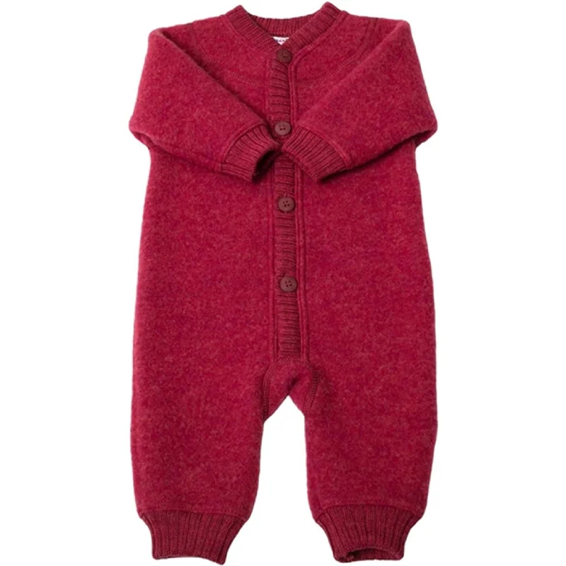 Layered Style Simple Comfort Trends Joha Wool Fuchsia Melange Overalls
