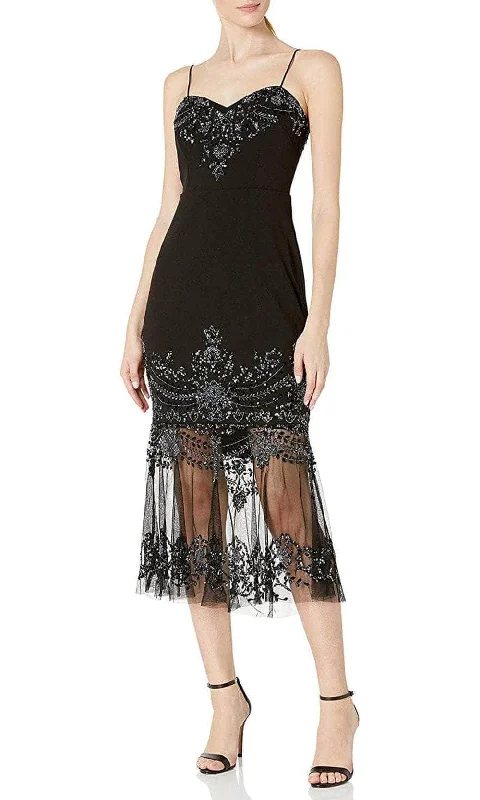 Lounge Chic Comfortable Fashion Layers Aidan Mattox MD1E202124 - Beaded Illusion Evening Dress