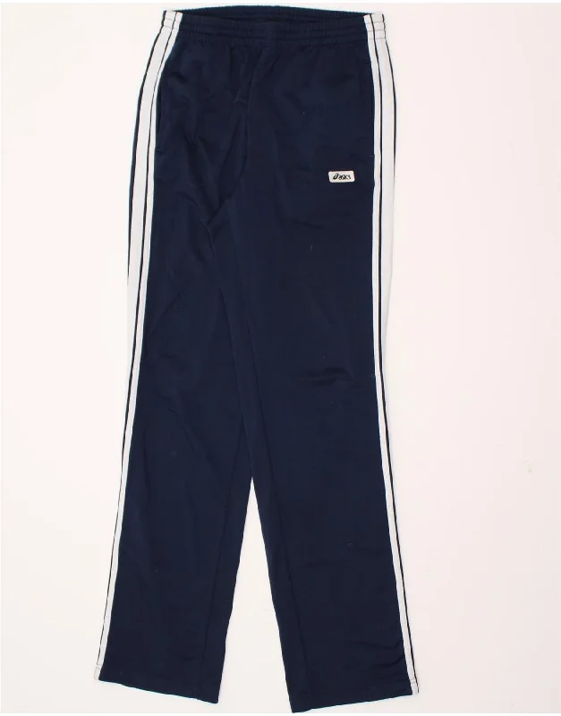Versatile Outfits Trendy Soft Looks ASICS Womens Tracksuit Trousers UK 14 Large  Navy Blue Polyester