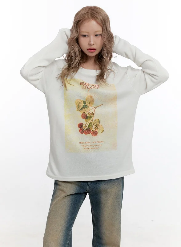 Versatile Wear Trendy Warm Pieces Round Neck Loose Fit Tee CN425